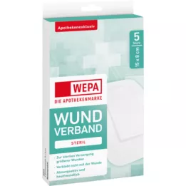 WEPA 8x15 cm-es steril sebkötszer, 5 db