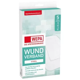WEPA 8x15 cm-es steril sebkötszer, 5 db