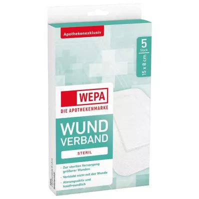 Wepa sebkötöző 8x15 cm steril, 5 db