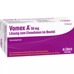 VOMEX 50 mg-os belsőleges oldat tasakban, 12 db