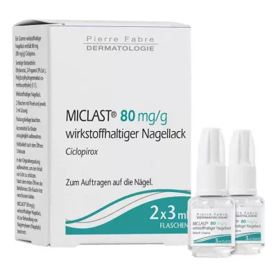 Miclast 80 mg/g aktív körömlakk, 2X3 ml