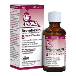 Bromhexine HERMES Medicines® 8 mg/ml cseppek, 50 ml