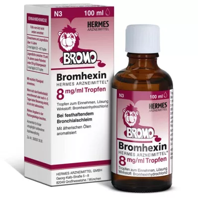BROMHEXIN Hermes Arzneimittel 8 mg/ml cseppek, 100 ml