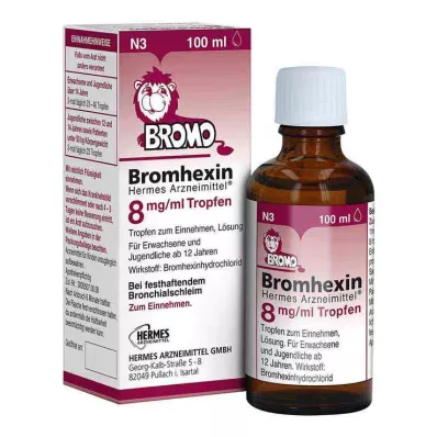 Bromhexine HERMES Medicines® 8 mg/ml cseppek, 100 ml