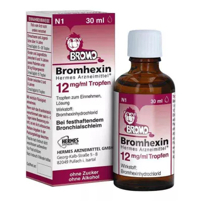 Bromhexine HERMES Medicines® 12 mg/ml cseppek, 30 ml Bromhexine HERMES Medicines® 12 mg/ml cseppek, 30 ml