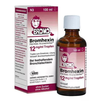 Bromhexine HERMES Medicines® 12 mg/ml cseppek, 100 ml Bromhexine HERMES Medicines® 12 mg/ml cseppek, 100 ml