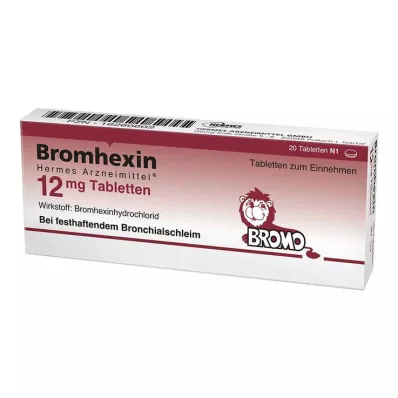 Bromhexine HERMES Medicines® 12 mg tabletta, 20 db Bromhexine HERMES Medicines® 12 mg tabletta, 20 db