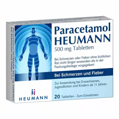 Paracetamol HEUMANN 500 mg tabletta fájdalom- és lázcsillapító, 20 db