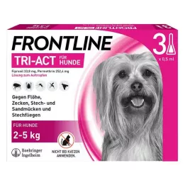 FRONTLINE Tri-Act folyékony oldat kutyáknak 2-5 kg, 3 db
