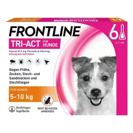 FRONTLINE Tri-Act cseppentős oldat 5-10 kg-os kutyáknak, 6 db