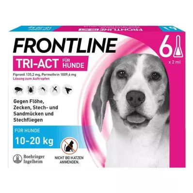 FRONTLINE Tri-Act cseppentős oldat 10-20 kg-os kutyáknak, 6 db