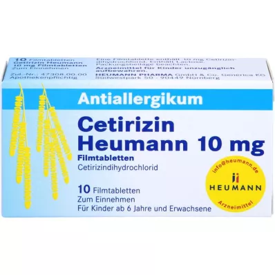CETIRIZIN Heumann 10 mg filmtabletta, 10 db