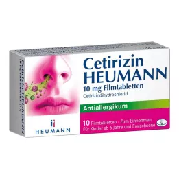 Cetirizine HEUMANN 10 mg filmtabletta, 10 db