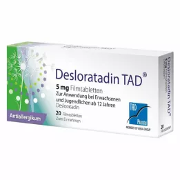 DESLORATADIN TAD 5 mg filmtabletta, 20 db