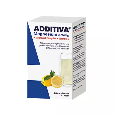 ADDITIVA Magnézium 375 mg+B-vitamin komplex+C-vitamin, 20X6 g