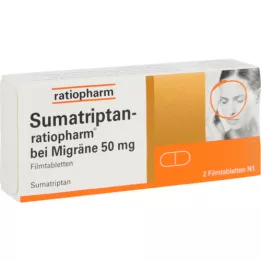 SUMATRIPTAN-ratiopharm migrénre 50 mg filmtabletta, 2 db