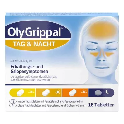 Olygrippal Day & Night 500 mg/60 mg tabletta (16 db) Olygrippal Day & Night 500 mg/60 mg tabletta (16 db)