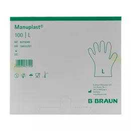MANUPLAST Eldobható kesztyű PE L méret, 100 db