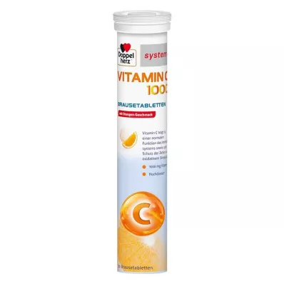 DOPPELHERZ C-vitamin 1000 rendszerű pezsgőtabletta, 40 db