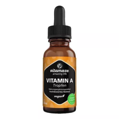 VITAMIN A 500 µg nagy dózisú vegán cseppek, 50 ml