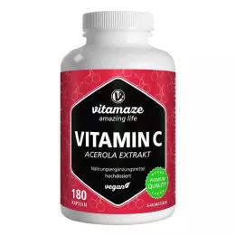 VITAMIN C 160 mg acerola kivonat tiszta vegán kapszula, 180 db