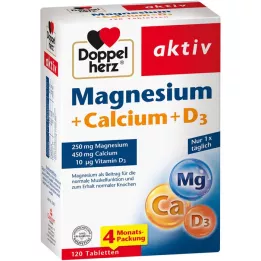 DOPPELHERZ Magnézium+kalcium+D3 tabletta, 120 kapszula
