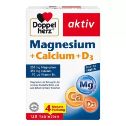 DOPPELHERZ Magnézium+kalcium+D3 tabletta, 120 kapszula