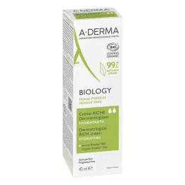A-DERMA Biology Cream gazdag bőrgyógyászati krém, 40 ml