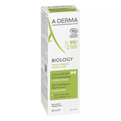 A-DERMA Biology Cream gazdag bőrgyógyászati krém, 40 ml