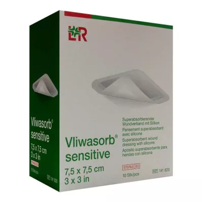 Vliwasorb szenzitív 7,5x7,5 cm szuperabsorb.Wundv., 10 db Vliwasorb szenzitív 7,5x7,5 cm szuperabsorb.Wundv., 10 db