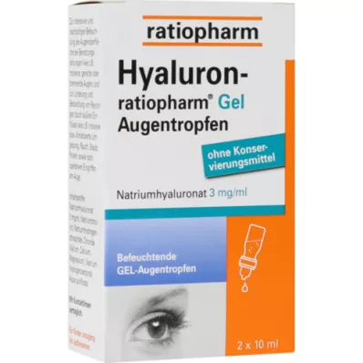 HYALURON-RATIOPHARM Gél szemcsepp, 2X10 ml