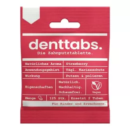 DENTTABS Gyerekek Eper fluorid nélkül, 125 db