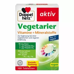 DOPPELHERZ Vegetáriánus vitaminok+ásványi anyagok Active, 100 db