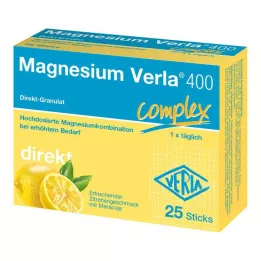 MAGNESIUM VERLA 400 Lemon Direct granulátum, 25 db
