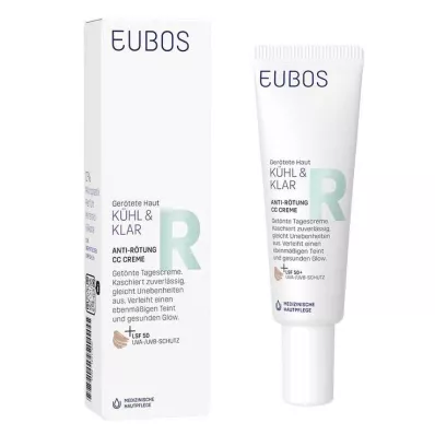 Eubos Cool &amp; Clear Anti-Redness CC Krém LSF 50, 30 ml