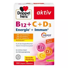 DOPPELHERZ B12+C+D3 Depot aktív tabletta, 100 db