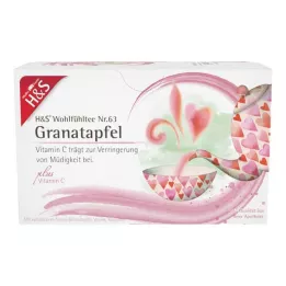 H&amp;S Gránátalma C-vitaminnal, szűrőzacskó, 20X2 g