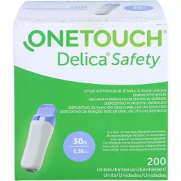 ONE TOUCH Delica Safety Egyszer használatos szúróeszköz 30 G, 200 db