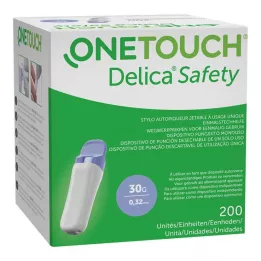 ONE TOUCH Delica Safety Egyszer használatos szúróeszköz 30 G, 200 db
