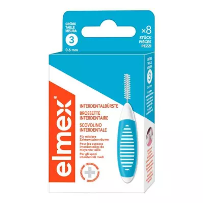 ELMEX Interdentális kefék ISO 3 méret 0,6 mm kék, 8 db ELMEX Interdentális kefék ISO 3 méret 0,6 mm kék, 8 db