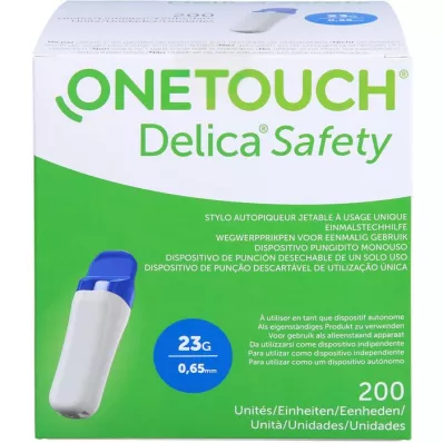 ONE TOUCH Delica Safety eldobható szúróeszköz 23 G, 200 db