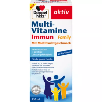 DOPPELHERZ Multi-Vitaminok Immune Family folyadék, 250 ml