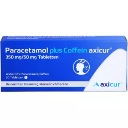 PARACETAMOL plusz koffein axicur 350 mg/50 mg tbl, 20 db
