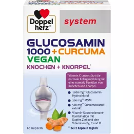 DOPPELHERZ Glükozamin 1000+Curcuma vegán syst.Kps., 60 db