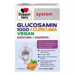DOPPELHERZ Glükozamin 1000+Curcuma vegán syst.Kps., 60 db