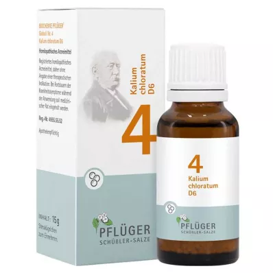 Biokémia Pflueger 4 Potassium chloratum D 6 gömböcskék, 15 g Biokémia Pflueger 4 Potassium chloratum D 6 gömböcskék, 15 g