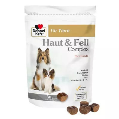 DOPPELHERZ állatok bőrére&amp;Fur Compl.Chews kutyáknak, 30 db
