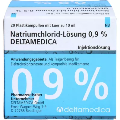 NATRIUMCHLORID-0,9%-os oldat, Deltamedica Luer Pl., 20X10 ml