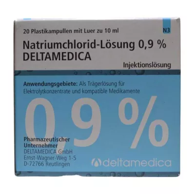 Nátrium-klorid oldat 0,9% Deltamedica Luer Pl., 20X10 ml