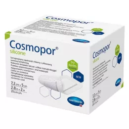 COSMOPOR szilikon sebkötszer 5x7,2 cm, 25 db
